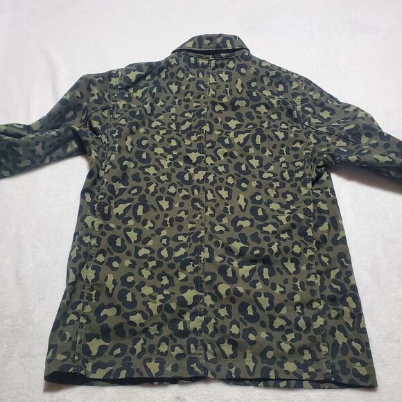 LEVIS ENGINEER JACKET SIZE SMALL MEN'S CHEETAH LEOPARD OLIVE GREEN BLACK - Picture 7 of 14